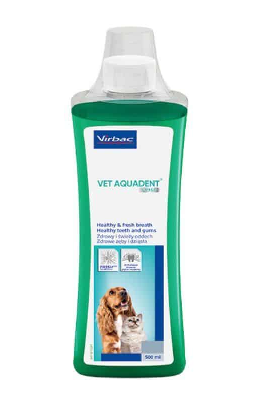 Virbac Vet Aquadent 250 ml - Geriamojo vandens priedas šunims ir katėms, padedantis palaikyti tinkamą burnos higieną