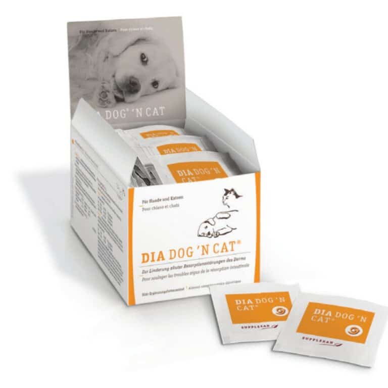 Dia Dog & Cat N60 - Kramtomosios tabletės šunims ir katėms sutrikusiam žarnynui ir ūmiam viduriavimui gydyti