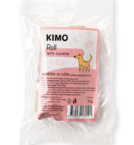 Kimo roll with Salmon - kaulas šunims su lašiša 90g (2vnt.)