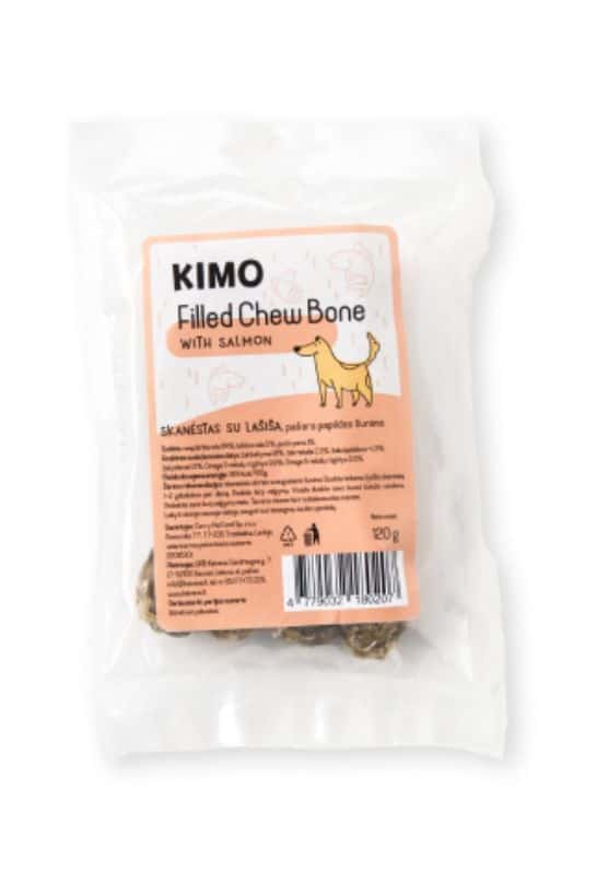 Kimo filled Chew Bone with Salmon - kaulas šunims su lašiša, 120g (2vnt.)