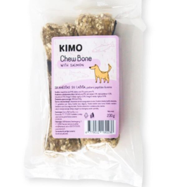 Kimo chew bone with Salmon - kaulas šunims su lašiša 230g (2 vnt.)