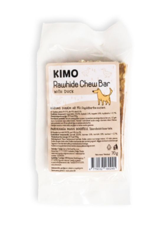 Kimo Rawhide chew bar duck – kaulas šunims su antiena 70g (2vnt.)