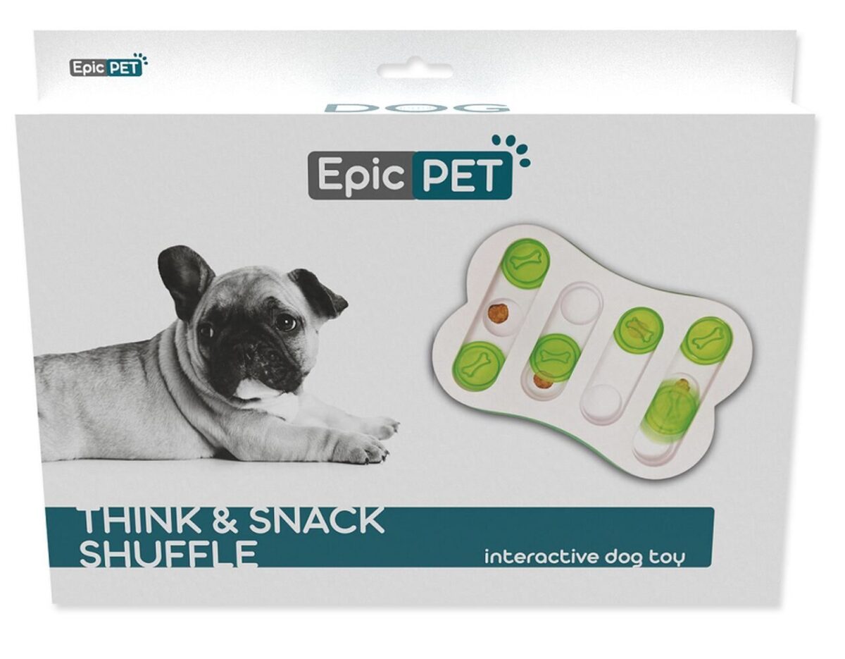 epic pet think & snack flap - interaktyvus žaislas, galvosūkis šunims, 20x30cm