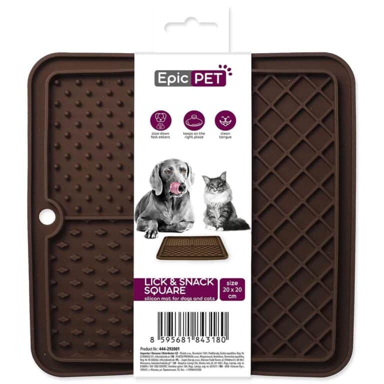 Epic Pet Lick&Snack - laižymo kilimėlis šunims ir katėms, 20x20cm