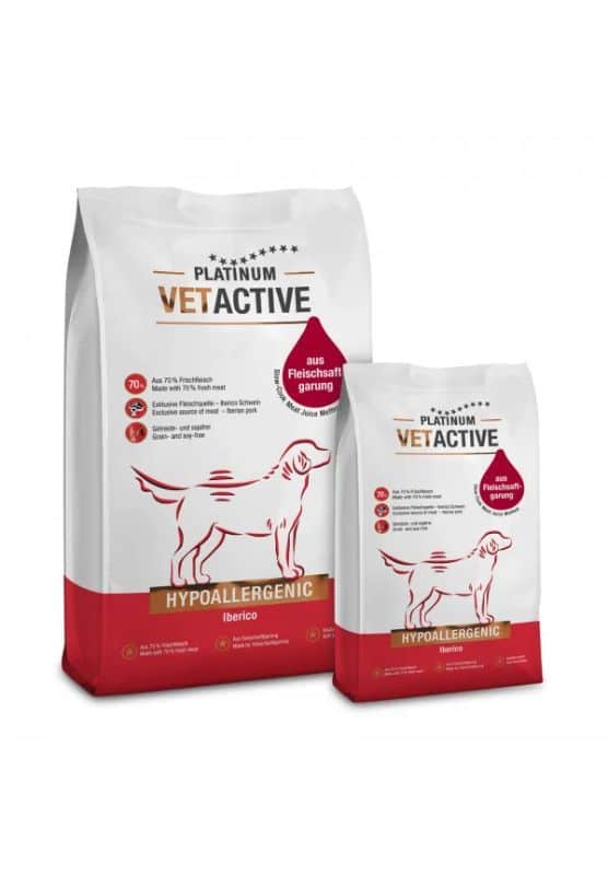 Platinum VetActive hipoalerginis pašaras šunims su iberijos kiauliena (vieno baltymo)
