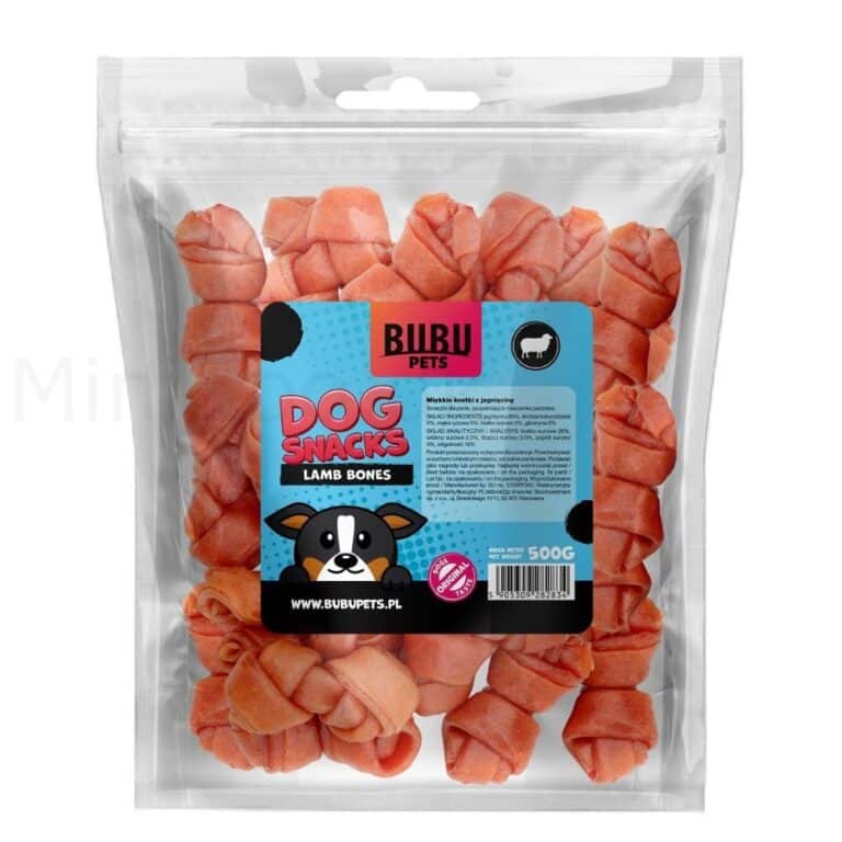 Bubu Pets Lamb bone - skanėstas šunims ėrienos mėsos kauliukai, 500g