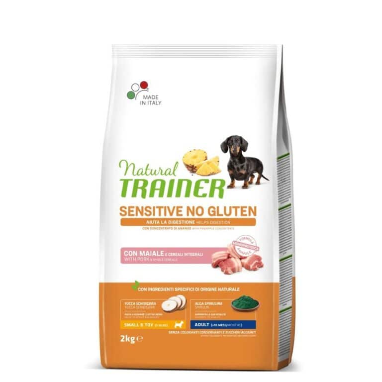 Trainer Sensitive Adult Mini No Gluten PORK sausas maistas mažų veislių šunims su kiauliena