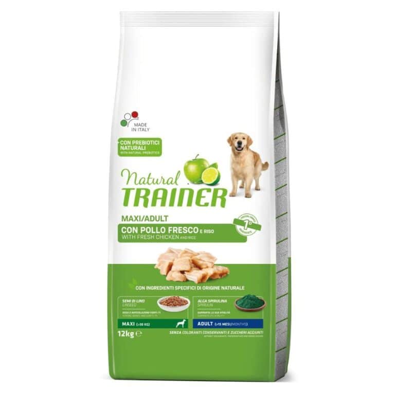 Trainer Natural Maxi Adult Chicken - sausas maistas didelių veislių, suaugusiems šunims su vištiena, 12kg