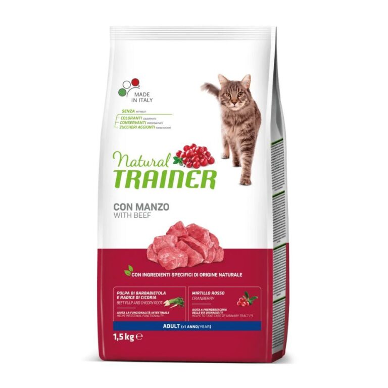 Trainer Natural Cat beef - sausas maistas katėms su jautiena 1.5kg