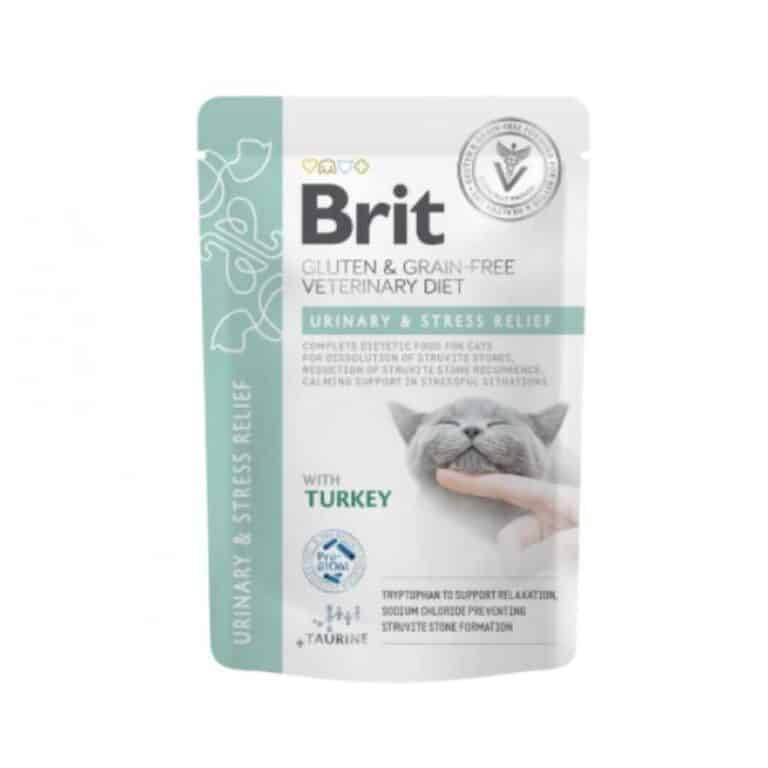 brit gf veterinary diets urinary and stress relief konservai katems 85g