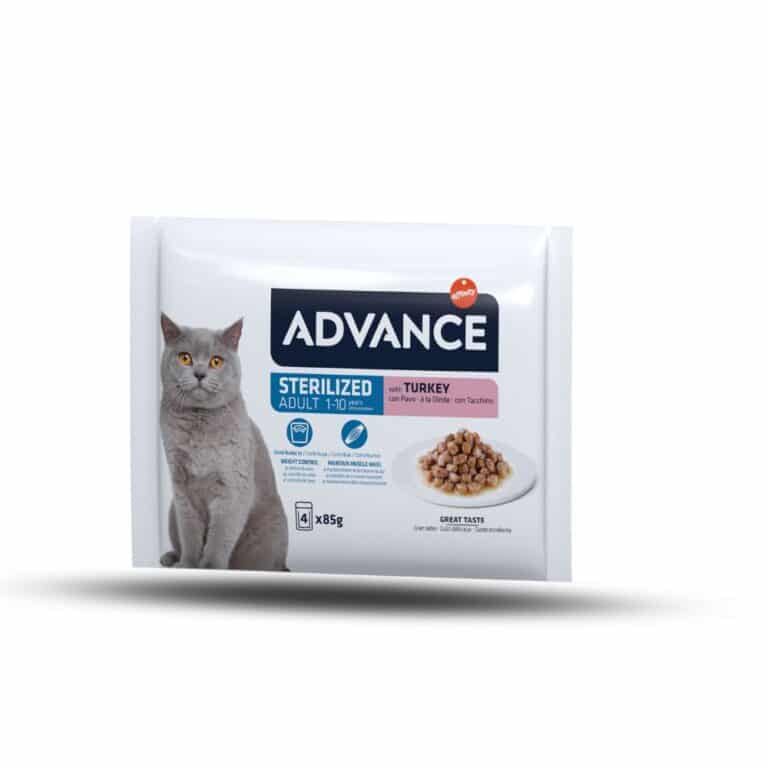 Advance Wet Sterilized Turkey Flow konservai katėms 4*85g