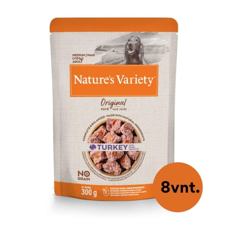 Nature's Variety Wet Original Med Dog (kalakutiena) konservai vidutinių ir didelių veislių šunims 300g*8vnt