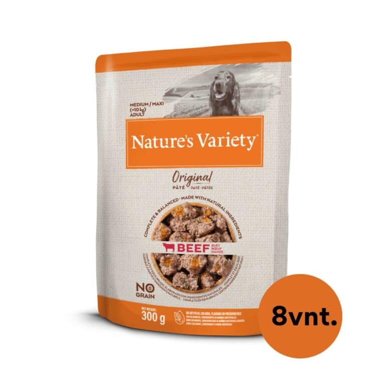 Nature's Variety Wet Original Med Dog (jautiena) konservai vidutinių ir didelių veislių šunims 300g*8vnt