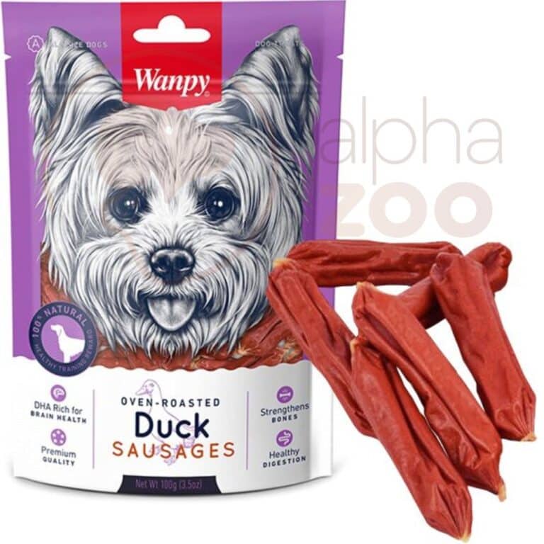 Wanpy Soft Duck Sausages skanėstas šunims antienos dešrelės 100g