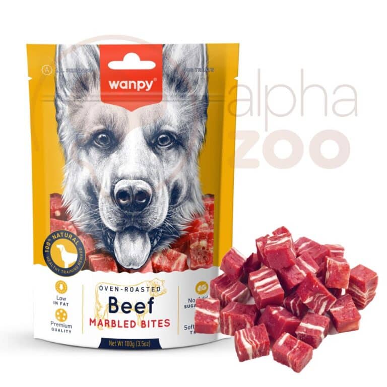Wanpy Beef Marbled Bites skanėstas šunims jautienos kubeliai 100g