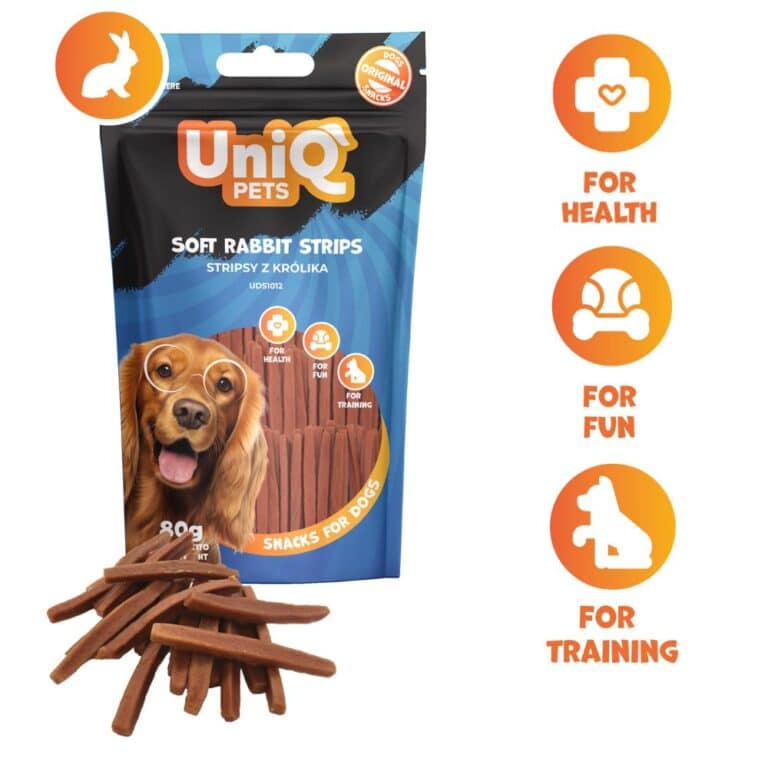 Uniq Pets soft beef sticks - skanėstas šunims jautienos mėsos juostelės 80g