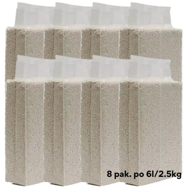 Tofu kraikas katėms natūralaus kvapo 6l/2.5kg*8vnt. (dėžė)
