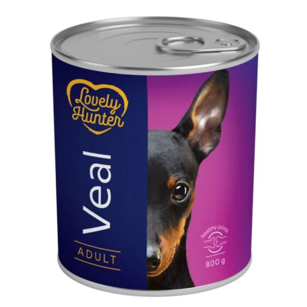 LOVELY HUNTER Veal suaugusių šunų konservai su veršiena 800g