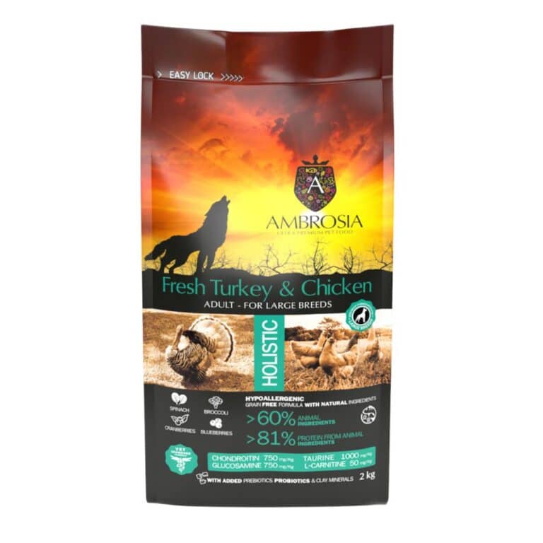 AMBROSIA grain-free Turkey & Chicken Large breed Adult