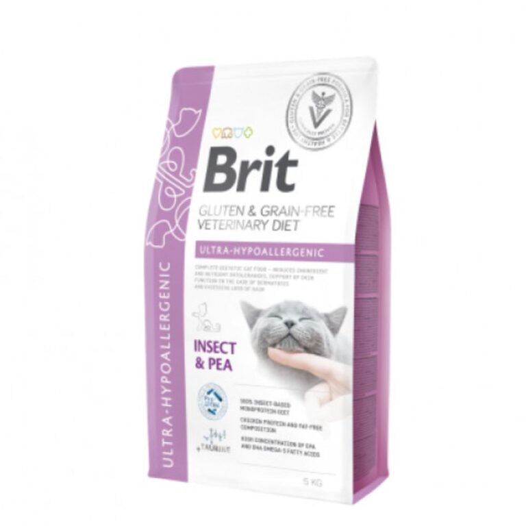 Brit GF Veterinary Diets Cat Ultra-Hypoallergenic sausas maistas katėms 2kg 5kg