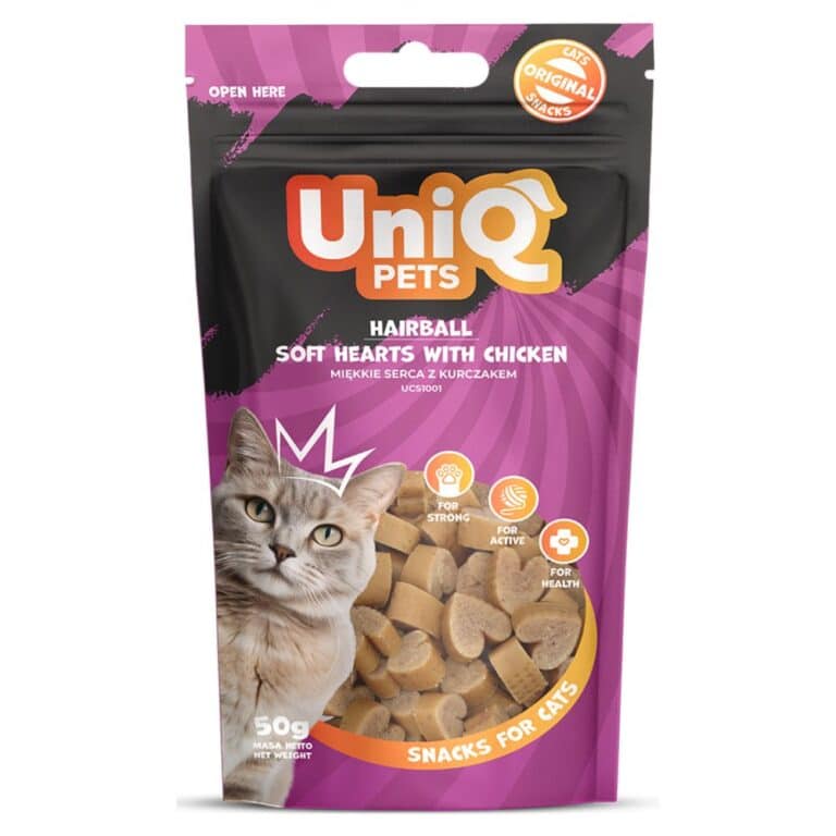 UNIQ PETS hairball 50g skanėstas katėms nuo plaukų gumuliukų