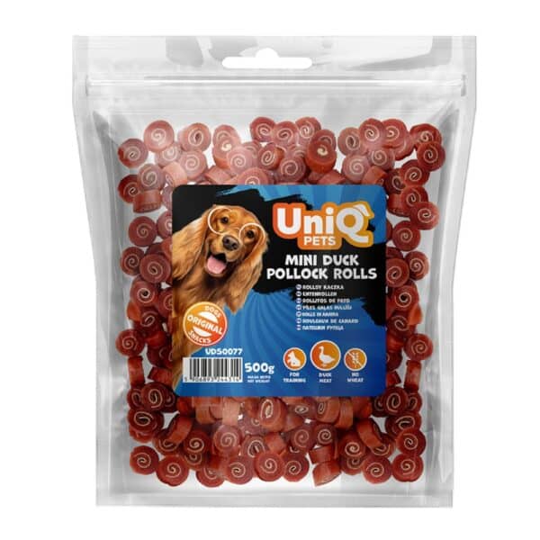 UNIQ PETS Mini Duck Pollock Rolls 500g