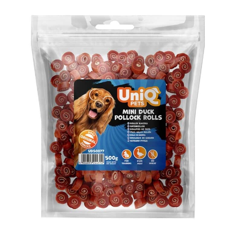 UNIQ PETS Mini Duck Pollock Rolls 500g