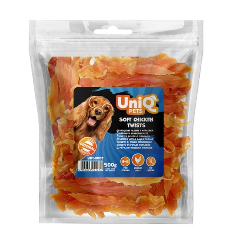 UNIQ PETS Soft Chicken Twists 500g