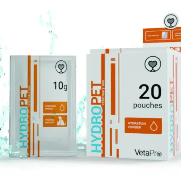 Hydro Pet 10g rehidraciniai milteliai šunims ir katėms vėmimo ir viduriavimo atvejais