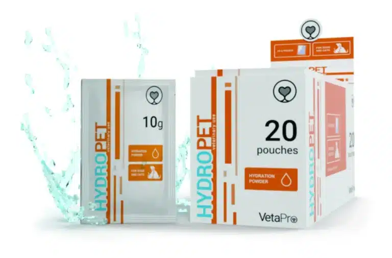 Hydro Pet 10g rehidraciniai milteliai šunims ir katėms vėmimo ir viduriavimo atvejais