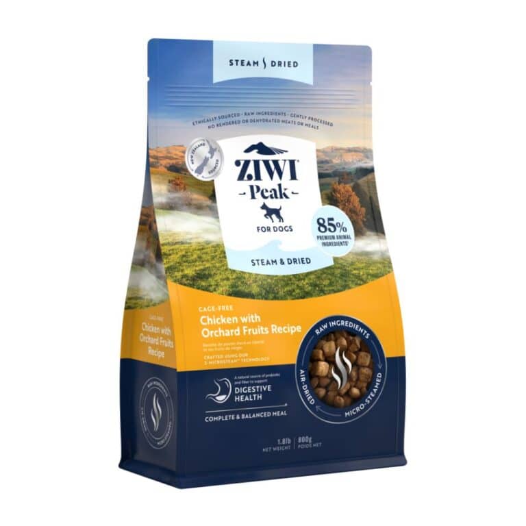 Ziwi Peak Steam&Dried Dog Chicken with Orchard Fruits sausas maistas šunims 800 g