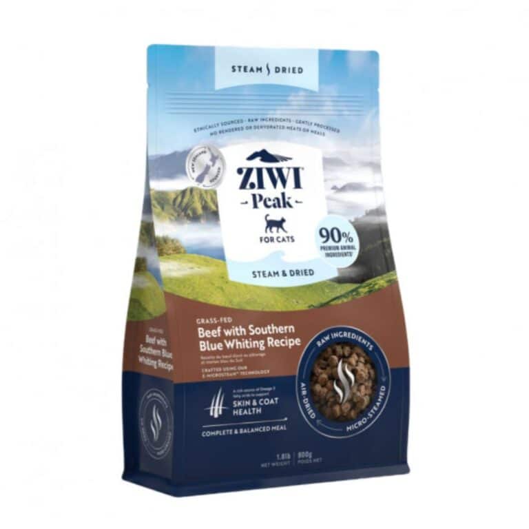 Ziwi Peak Steam&Dried Cat Beef with Southern Blue Whiting sausas maistas katėms 800 g