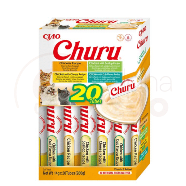 Churu Chicken kreminis skanėstas katėms dėžutėje, 20 vnt.