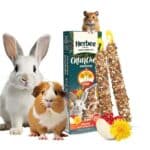HERBEE su vaisiais ir kiaulpiene 115g fruits + dandelion skanėstas triušiams ir smulkiems graužikams