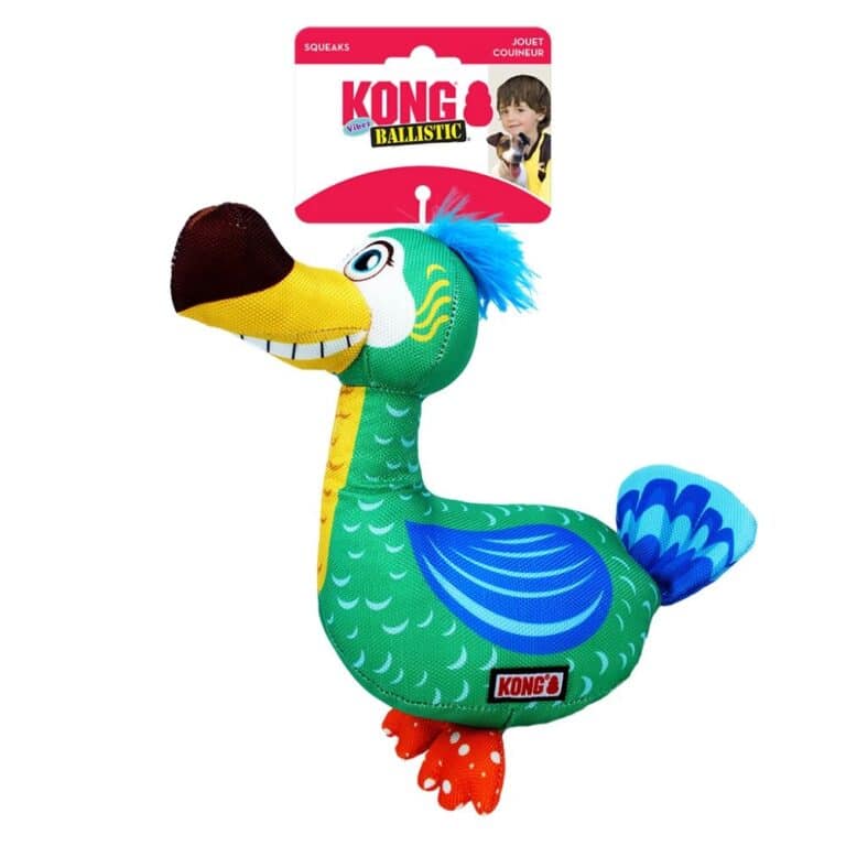 KONG Ballistic Vibez Birds S/M patvarus pliušinis žaislas šunims