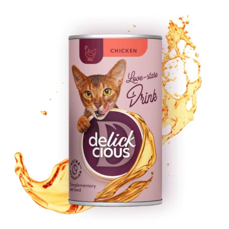 Delickcious gėrimas, sriuba katėms su vištiena, 140g