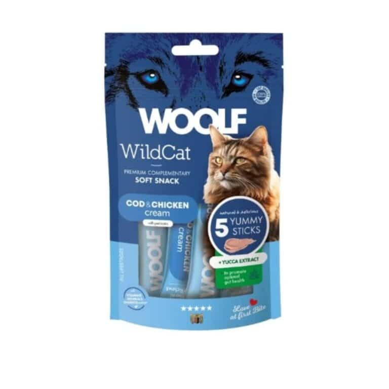 Woolf Wildcat Creamy Cod, Chicken and Yucca Extract laižomas skanėstas katėms