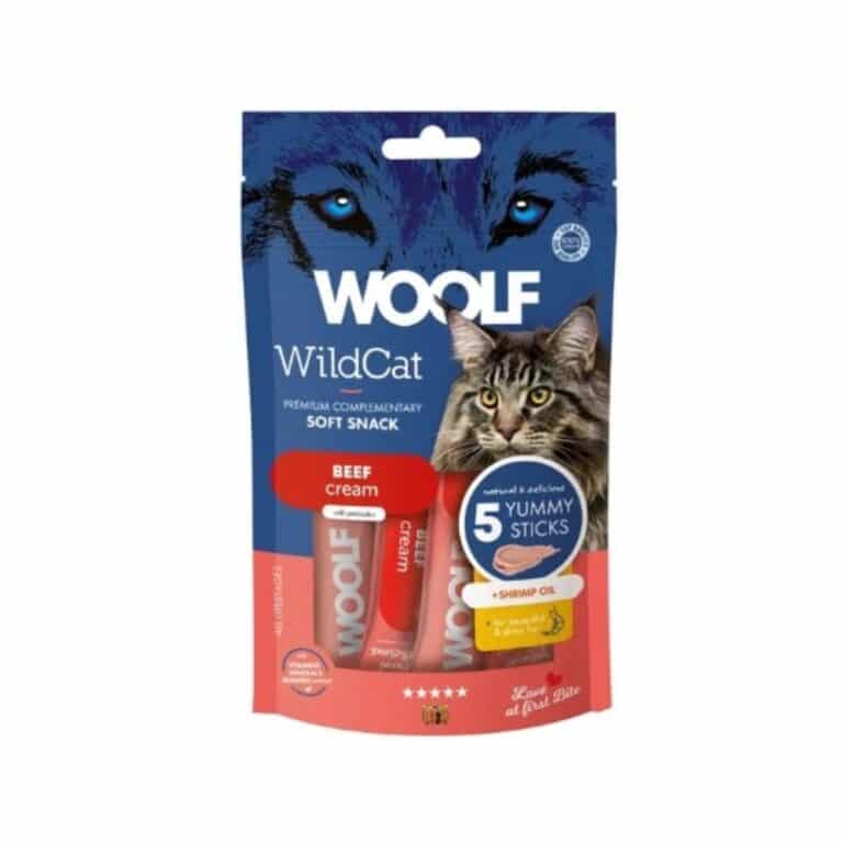 Woolf Wildcat Creamy Beef and Prawn Oil laižomas skanėstas katėms