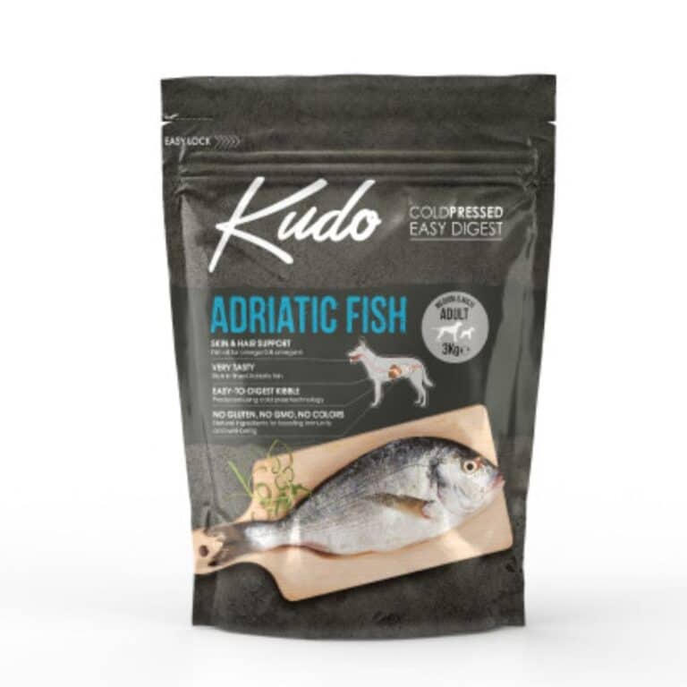 Kudo Adriatic Fish Medium Maxi Adult sausas maistas suaugusiems šunims 3 kg