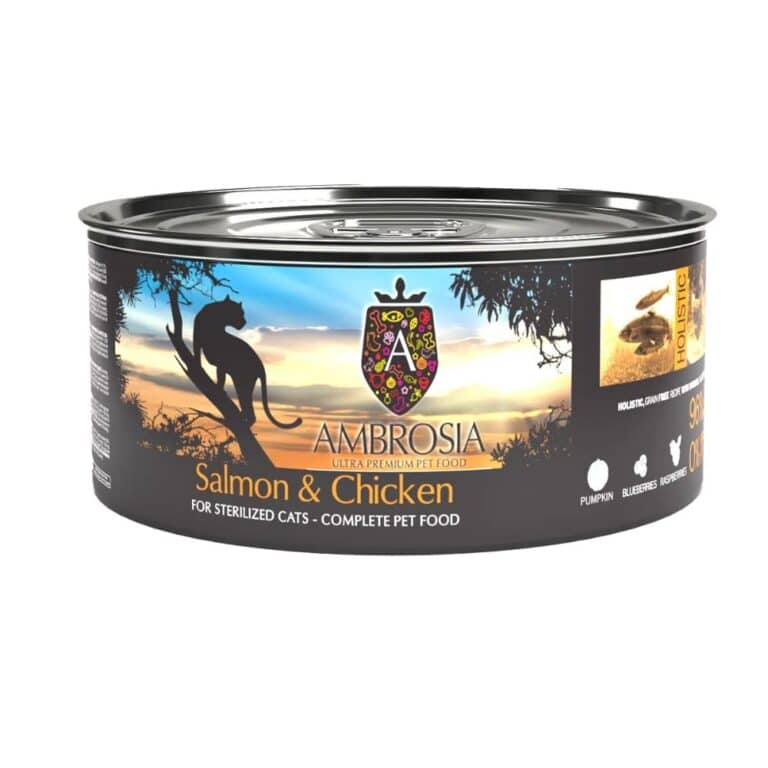 AMBROSIA Sterilized&Light, Senior Salmon & Chicken